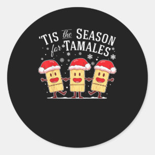 Adesivo É Temporada de Tamales Natal Comida Mexicana