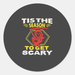 Adesivo É Temporada Ficar Assustador Ceifador Halloween