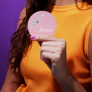 Adesivo É Tudo Sobre Jesus – Natal em Pastel Rosa