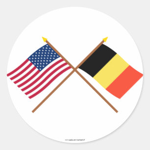 Adesivo E.U. e bandeiras cruzadas Bélgica