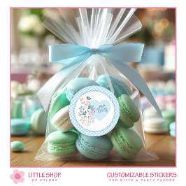 Adesivo É um Anúncio de Nascimento do Chá de fraldas