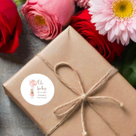 Adesivo É um balão de Chá de fraldas de Garota