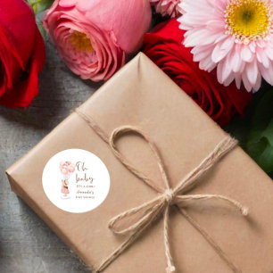 Adesivo É um balão de Chá de fraldas de Garota