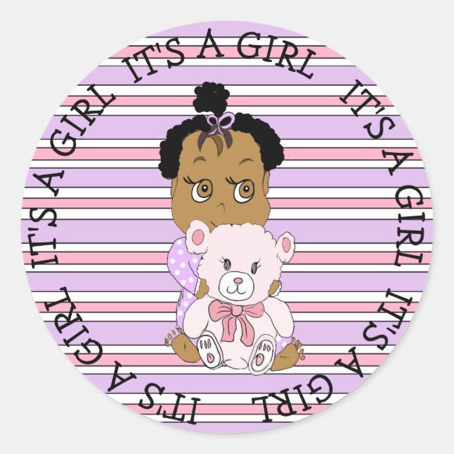 Adesivo É um Bebê Justo e Urso Justo (Frente)