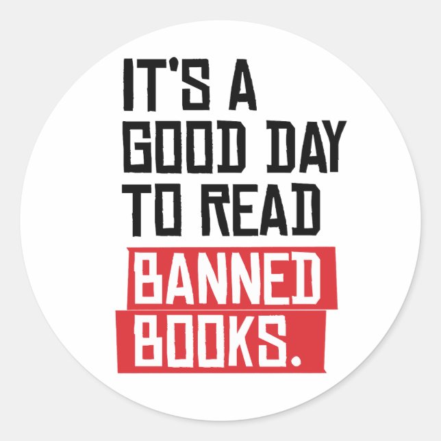 Adesivo É um bom dia para ler livros proibidos (Frente)