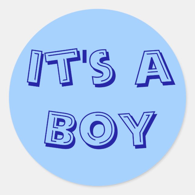 Adesivo É um "Boy Sticker Seals" (Frente)