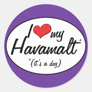 Adesivo É um cão! Eu amo meu Havamalt