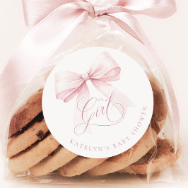 Adesivo É um Chá de fraldas Arco Rosa Menina