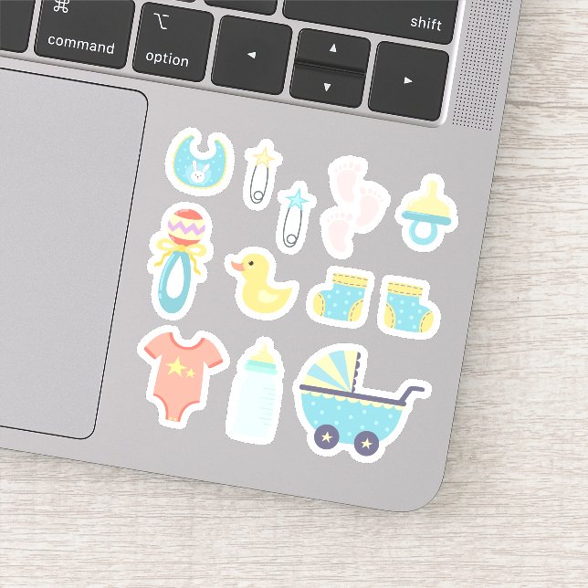 Adesivo É um Chá de fraldas azul (Detalhe)