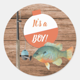 Adesivo É um Chá de fraldas de pescar