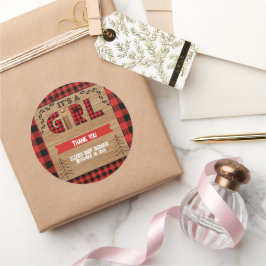 Adesivo É um Chá de fraldas de Xadrez de madeira rustica