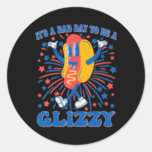 Adesivo É Um Dia D Para Ser Um Glizzy 4 De Julho Hotdog Di