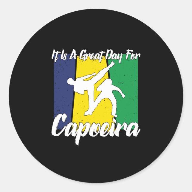 Adesivo é um dia de excelente para Capoeira (Frente)