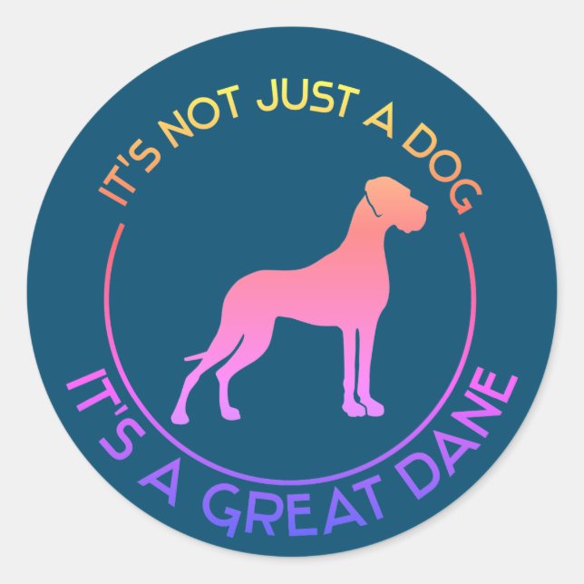 Adesivo é um Dogue Alemão (Frente)