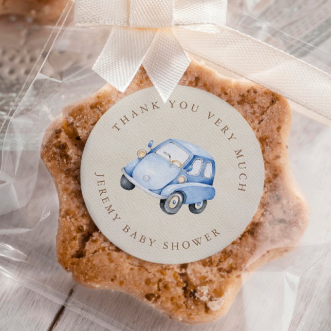 Adesivo É um garoto Blue Boho Retro Carro Obrigado (Criador carregado)