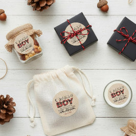 Adesivo É um menino! Chá de fraldas de Lumberjack de Xadre