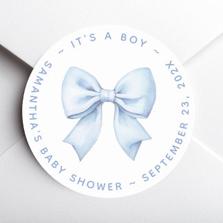 Adesivo É um Menino Chuveirinho Azul Baby Shower