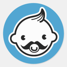Adesivo É um menino! Pequeno bigode Blue Stickers