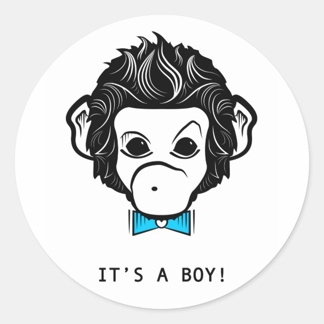 Adesivo é um menino, senhor macaco (Frente)
