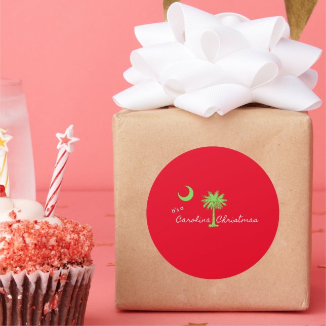 Adesivo É um Natal Carolina Feriado na Carolina do Sul (Festa)