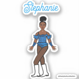 Adesivo E um nome Dancer Stickers Blue Stones