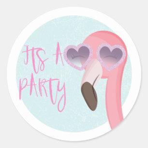 Adesivo É Um Partido Selo de Envelope Tropical Flamingo