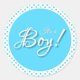 Adesivo É uma bolinhas azul Boy