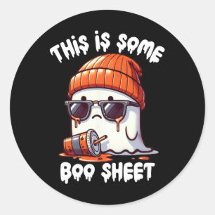 Adesivo É Uma Folha Engraçada Ghost Spooky Season Hallow?
