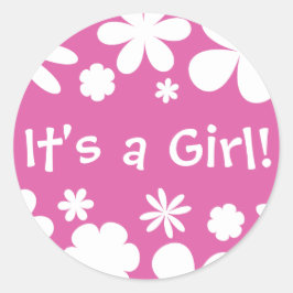 Adesivo É uma garota! Flower Power Envelope Sticker Seal