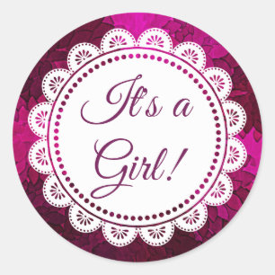 Adesivo É uma Garota Magenta Stickers