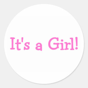 Adesivo É Uma Garota (Rosa)