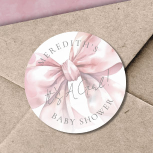 Adesivo É uma Menina Chaveirinho Rosa Chá de Bebê