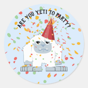 Adesivo É você Yeti para party o Yeti bonito dos desenho