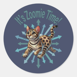 Adesivo É Zoomie Time Bengal Cat
