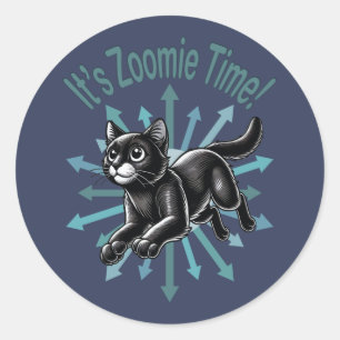 Adesivo É Zoomie Time Black Cat