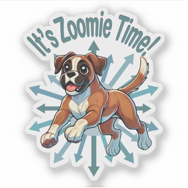 Adesivo É Zoomie Time Boxer (Frente)