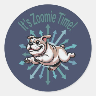 Adesivo É Zoomie Time Bulldog