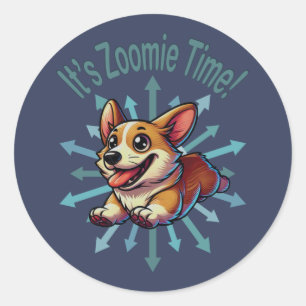 Adesivo É Zoomie Time Corgi