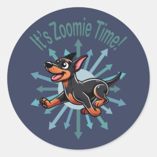 Adesivo É Zoomie Time Doberman Pincher