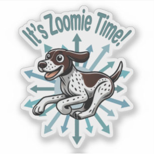 Adesivo É Zoomie Time — Ponteiro Alemão Curto