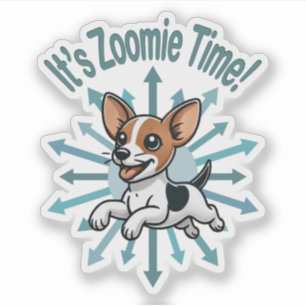 Adesivo É Zoomie Time Rat Terrier