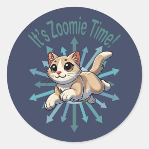 Adesivo É Zoomie Time Tan Bicolor Cat