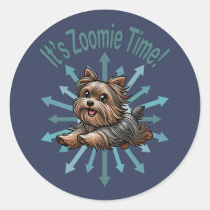 Adesivo É Zoomie Time Yorkshire Terrier