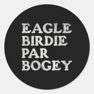 Adesivo Eagle Birdie Par Bogey Engraçado Golf