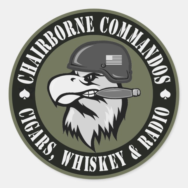 Adesivo Eagle de fumo redondo (Frente)