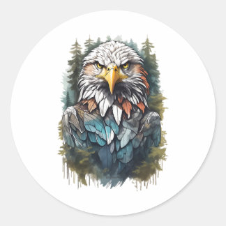 Adesivo Eagle Head in Forest