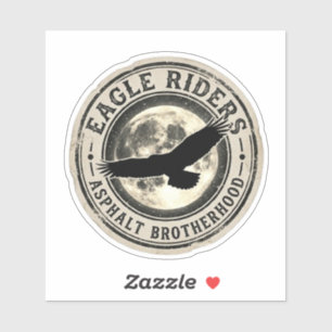 Adesivo Eagle Riders Asphalt Brotherhood Lua Cheia Motoque