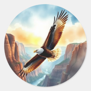 Adesivo Eagle Soaring over Canyon
