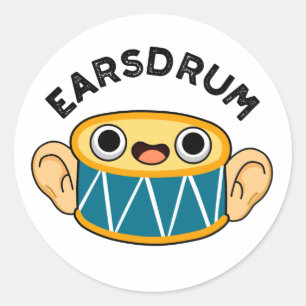 Adesivo Earsdrum Funny Drummer Eardrum Pun