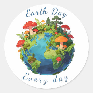 Adesivo Earth Day Every Day Nature Planet Design